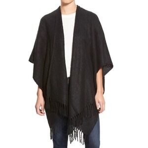 Echo Bouclé Cape, Shawl, Wrap, Sweater, Black, Super Comfy Warm, One size NWT